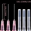 100Pack 18Ga 1Inch/25mm Disposable Dispensing Lab Supplies Individually Sealed Packaging