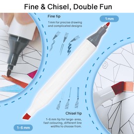 Vokiuler 120 Colors Alcohol Markers, Art Markers for Artists with Coloring App, Dual Tip Marker for Kids Adult Painting Sketching Drawing with Travel Case Great Gift Idea