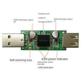 Iegefirm ADUM3160 USB Isolator Module USB to USB Voltage Isolator Module Supports 12 Mbit/s, Used to Isolate Noise in the Circuit System