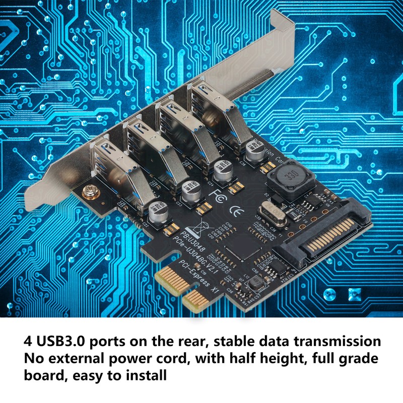 PCI E to USB 3.0 Expansion Card 5GB Transmission 4
