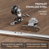 CCJH 6 FT Stainless Steel Sliding Door Hardware Kit, Top