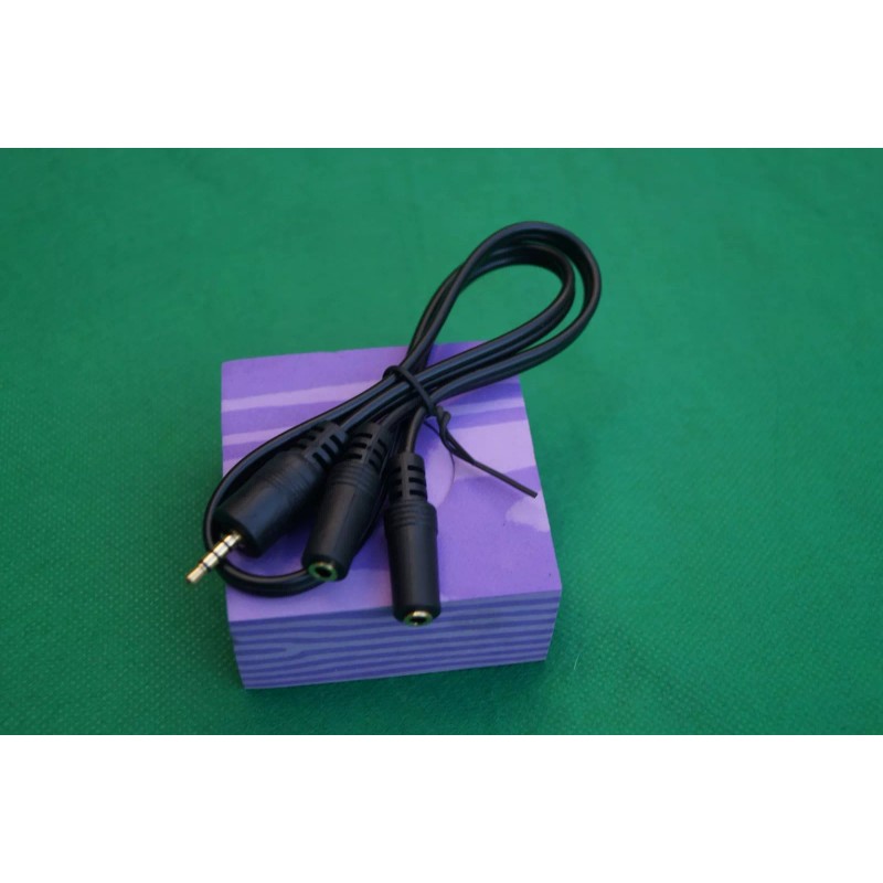 DC Pro 3.5mm 4 Pole TRRS Adapter Y-cable For Headsets,