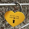 Namsan Tower Engravable Heart Love Lock for Couples - Diary, Piggy Bank, Drawer Padlock Large Size - Blue Green / Add Engraving 2ea