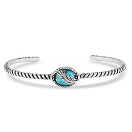 Montana Silversmiths World's Feather Turquoise Cuff Bracelet