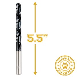 15/32 Inch Drill Bit for Metal - Industrial Grade M35 Cobalt Titanium Aluminum Nitrite - 15/32" Diameter & Total Length of 5-1/2" & Working Length of 3-3/4" Easily Drill Into Metal, Steel, & Aluminum