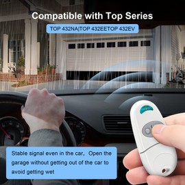 2 x White 2 Channel 433.92MHz Garage Door Remote Control Compatible with Top 432EV, Top 432EE and Top 432NA Remote Controls