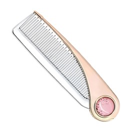 ADOFUN Folding Hair Comb, Rose Gold Comb, Prevents Tangles, Lock Function, Anti-Static, Portable Set Comb, Travel Gift, Women