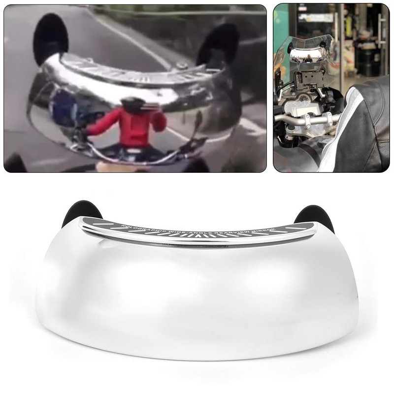 Espejo Retrovisor Holográfico para Motocicleta ABS Cromado Plata Cromado Espejo