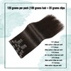 Clip in Hair Extensions 120 Grams/4.2 Ounce 100% Brazilian Remy