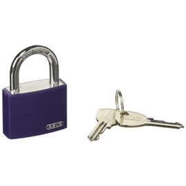 ABUS myLOCK T65AL/40 Padlock - Individually Writeable - Locker Lock - Solid Aluminium Lock Body - ABUS Security Level 5 - Random Colour