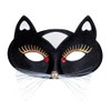 Widmann 64641 - Eye Mask Black Cat, Animal Mask, Masquerade