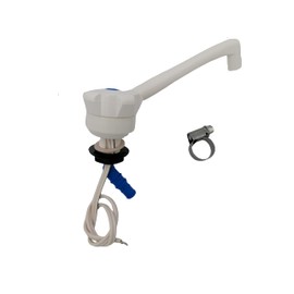 CR-MOESANCO® Lababo Caravan Tap Set with Switch and Clamp Stainless Steel for Motorhome, Boat Kitchen, Motorhome (White)