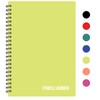 Fitness Log Book Plastic Cover Lime - Undated Workout Journal