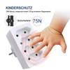 ExtraStar 4-Way Multiple Socket with Child Lock, Socket Adapter, 2