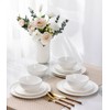 GBHOME Ceramic Dinnerware Sets for 4, 12 Pieces Porcelain Lightweight