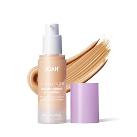 Joah Base De Maquillaje Con Péptidos Crystal Glow, Maquillaje Coreano Multifunción 2 En 1 Con Prebase Para Difuminar El Rostro, Iluminador,...        