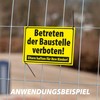 High Quality Sign "BETRETEN DER BAUSTELLE VERBOTEN " 300 x