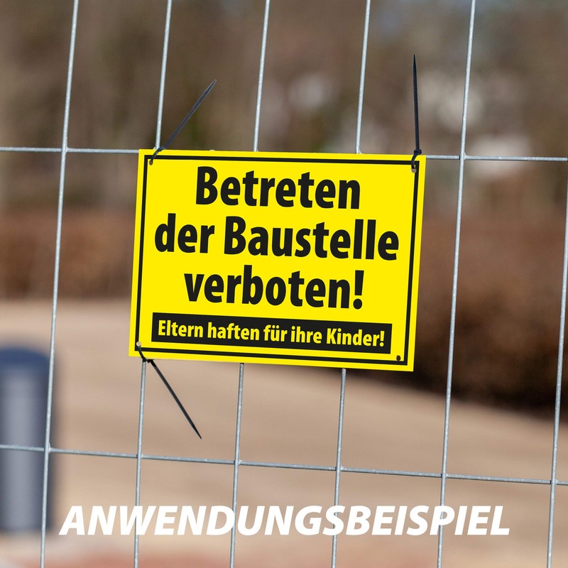 High Quality Sign "BETRETEN DER BAUSTELLE VERBOTEN " 300 x
