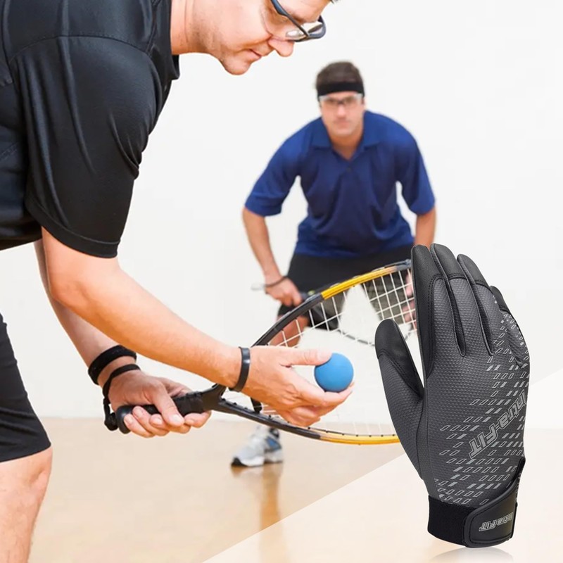 Intra-FIT Extra Grip Racquetball Glove, Quick-Dry Breathable Pickleball Gloves Dark