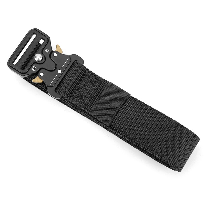 Outdoor Male Multifunction Nylon Tactics Waist Belt for Camping Climbingblack