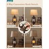 LEDIARY LED Flashing Flame Night Lantern Farmhouse Floor Lamp for