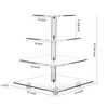 OLACHIKKO Cupcake Stand, 4-Tier Square Cupcake Holder with LED light