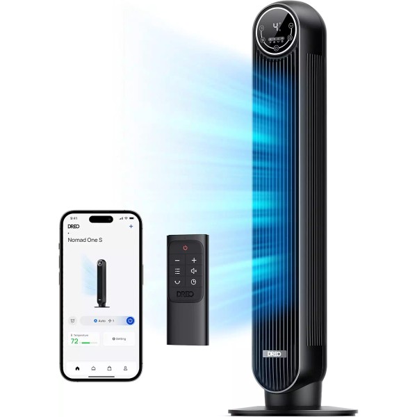 Tower Fan for Bedroom, Smart Oscillating Quiet Floor Fans, Standing