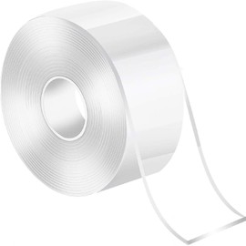 Nano Double Sided Tape, 5m/16.5ft Easy Tape Heavy Duty, Washable Strong Wall Tape Removable Transparent Sticky Tape for Home and Office (1.18inch)