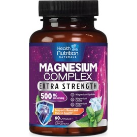 Health Nutrition Naturals C?psulas de Complejo de Magnesio de 500