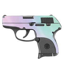 MightySkins Glossy Glitter Skin Compatible with Ruger LCP 380 - Cotton Candy | Protective, Durable High-Gloss Glitter Finish | Easy to Apply and Change Styles | Made in The USA