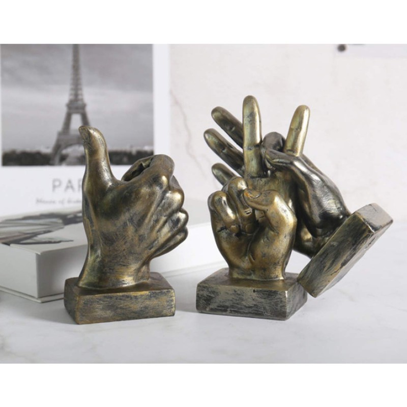 Nice purchase Hand Finger Gesture Desk Statues Fingers Sculpture Creative