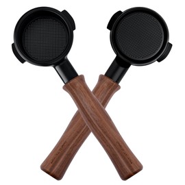 Normcore 58mm E61 Bottomless Naked Portafilter, Titanium PVD Coating Group Head with Genuine American Walnut Handle, Fits Lelit, Flair 58, ECM, Rocket, Sanremo, Synesso, VBM Espresso Machines