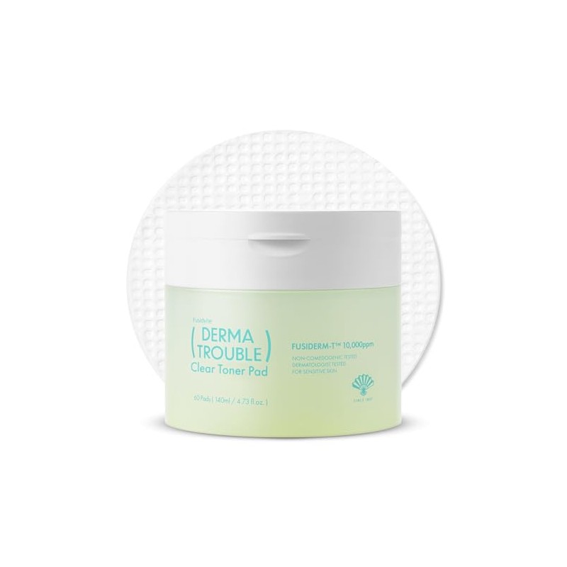 Fusidyne Derma Trouble Clear Toner Pads - 60ct Exfoliating Pads