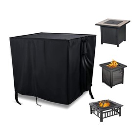 Aidetech Fire Pit Cover Square 28”L x 28”W x 25”H, Outdoor Waterproof Windproof Anti-UV Heavy Duty Patio Fire Pit Table Cover