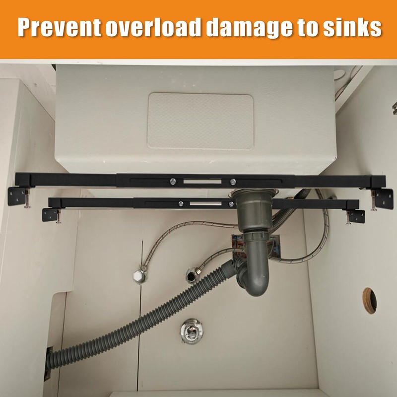 YZZHAJ Adjustable Undermount Sink Brackets, Heavy Duty Undermount Sink Repair