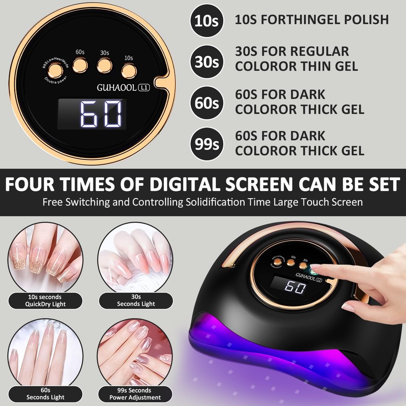 GUHAOOL 180 W Nail Dryer Lamp, UV Lamp for Gel
