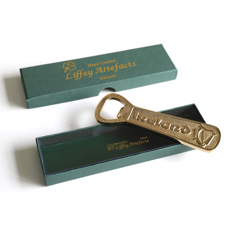 Bottle Opener Two-Sided Ireland Harp Design 5" x 1 1/2"