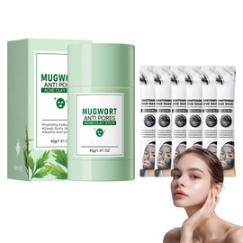 Cleansing Mud Mask 40 g and Moisturising Mud Mask 8 g 6 Pieces, Deep Cleansing, Anti-Acne, Gentle Repair, Smoothing and Rejuvenating, Moisturising and Brightening, Cream (5)