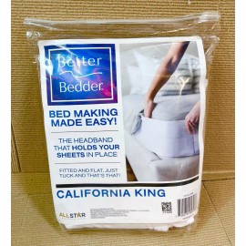 Allstar Innovations Better Bedder Bed Headband Tuck Fitted Flat Sheets Easy Storage California King