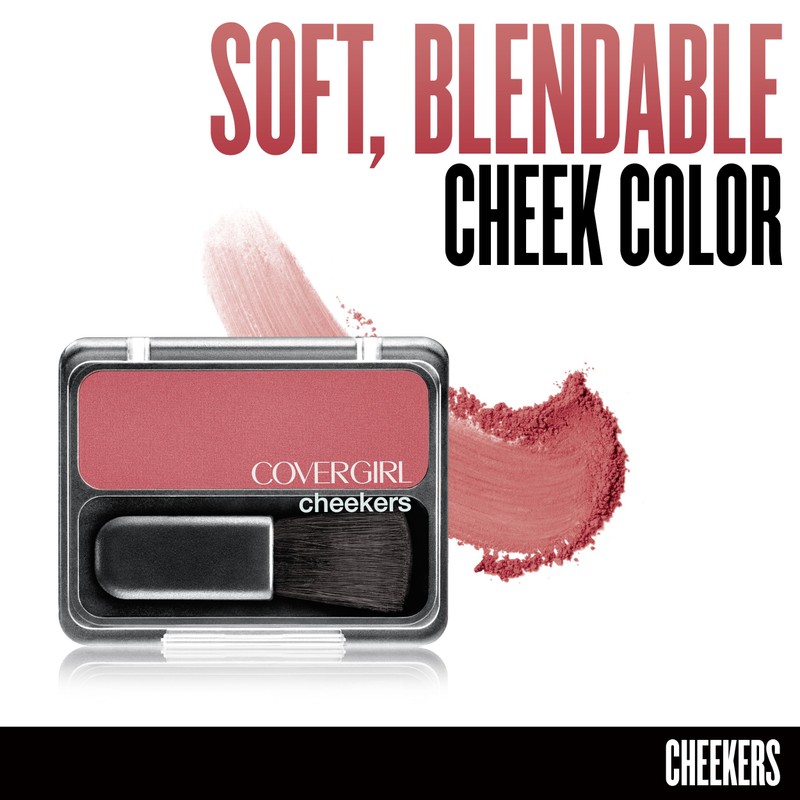 COVERGIRL Cheekers Blendable Powder Blush Rock 'n Rose.12 oz (packaging