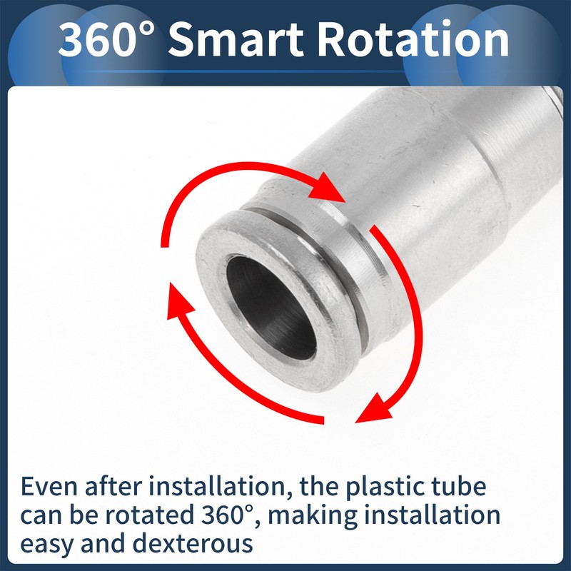 RATCHROLL Push to Connect Air Fittings 5/16" 90 Degree Air