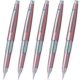 Pentel P1035-PD Mechanical Pencil, CIL, Cap Type, Rosé, Set of 5