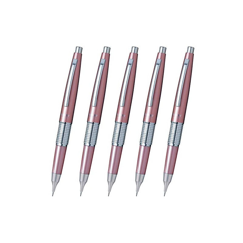 Pentel P1035-PD Mechanical Pencil, CIL, Cap Type, Rosé, Set of