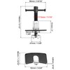 QWORK® 3-Piece Brake Piston Reset Tool, for Replacing Brake Pads,