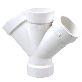 NIBCO 4834 11/2 Hub 45 Double Wye PVC