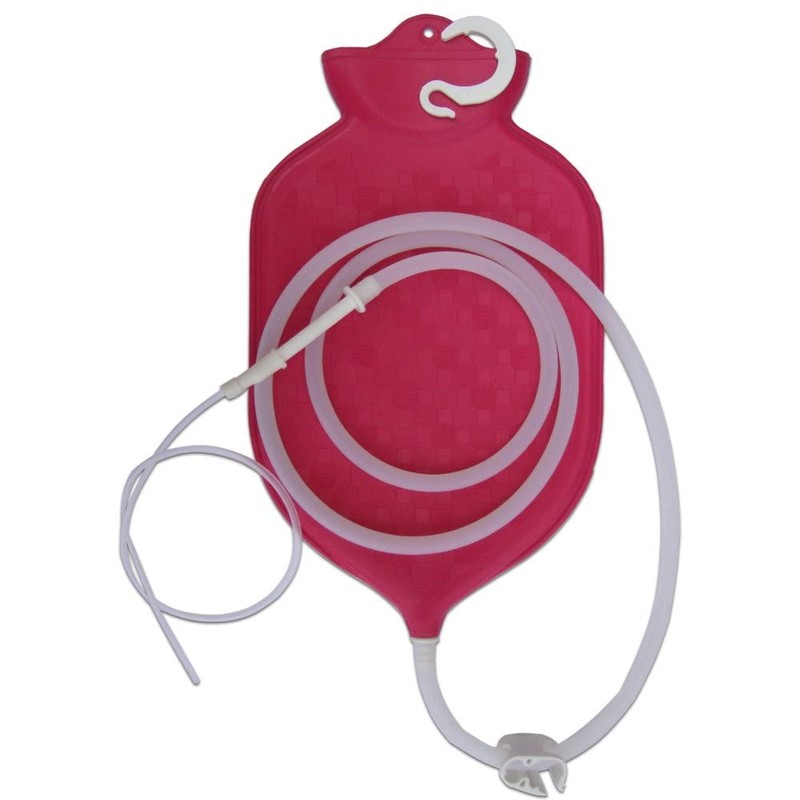 Enema Bag Kit for Colon Cleansing with Silicone Hose (2