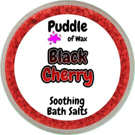 Soothing Salts - Set of 3 x150g Tubs - Dead Sea, Himalayan & Epsom Salt Blend - Muscle Soak - Mixed Scents - Puddle of Wax - Made in The UK (Black Cherry, Monkey Farts & Orange Zest)