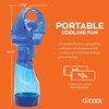 O2COOL Deluxe Handheld Battery Powered Water Misting Fan (Dark Blue)