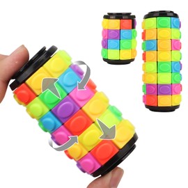 BananMelonBM Rotate and Slide Puzzle, Finger spinner puzzle, Fidget Toys, Decompression toy, 8 Colors,7 Layers, Educational Sensory Toy for Kids Adults (8 Colors X (6 Layers + 4 Layers + 8 Layers))