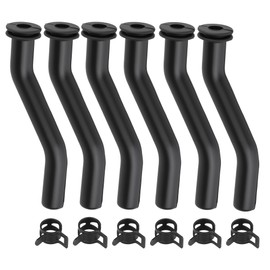4Pcs 596163 Fuel Pump Vacuum Hose 593998 797408 with Clamps, Compatible with Briggs & Stratton Engines 401577, 405577, 406777, Fit for John Deere D125 D130 D140 D160 D170 Mowers and More